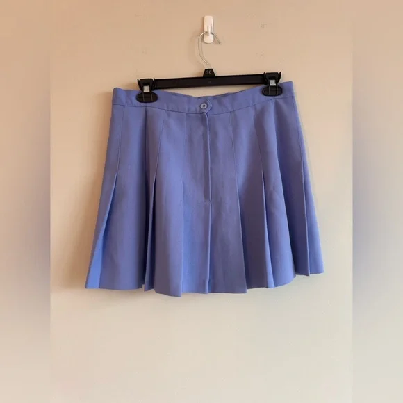 Vintage Head Lilac Periwinkle Purple Pleated Tennis Sport Mini Athletic Skirt - Picture 2 of 4